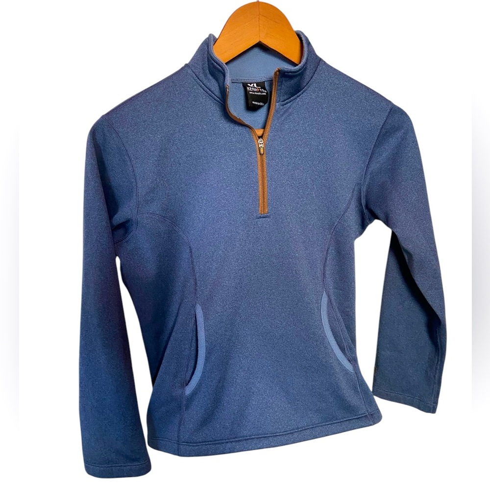 Kids 1/4 Zip Kerrits Pullover Blue Fleece